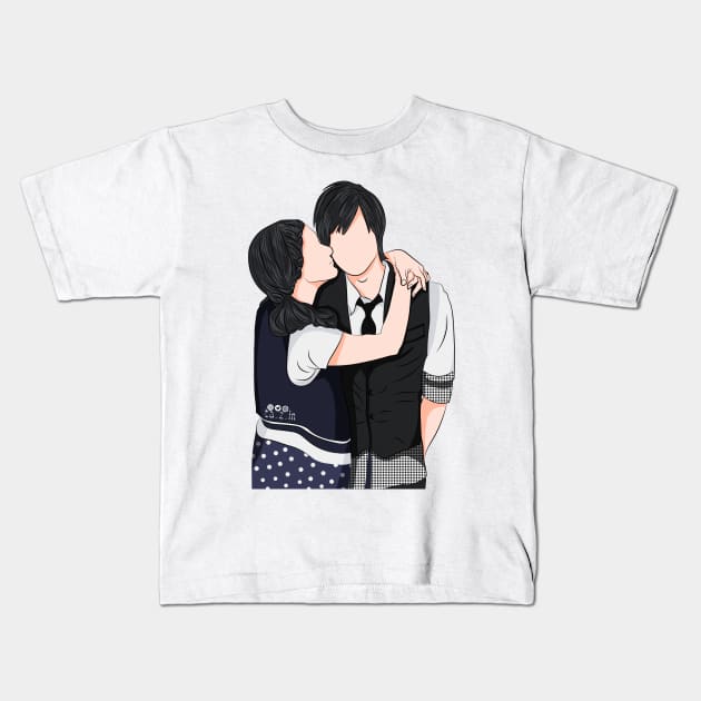 Playful kiss/Mischievous Kiss Kids T-Shirt by ayshatazin